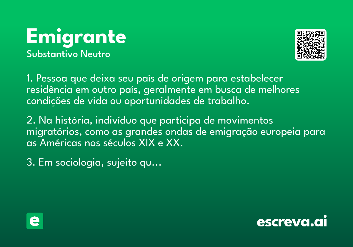 o que é o ato de emigrar