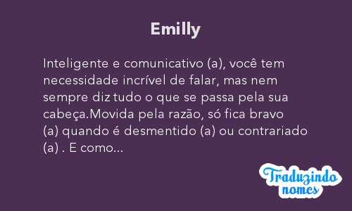origem do nome emily