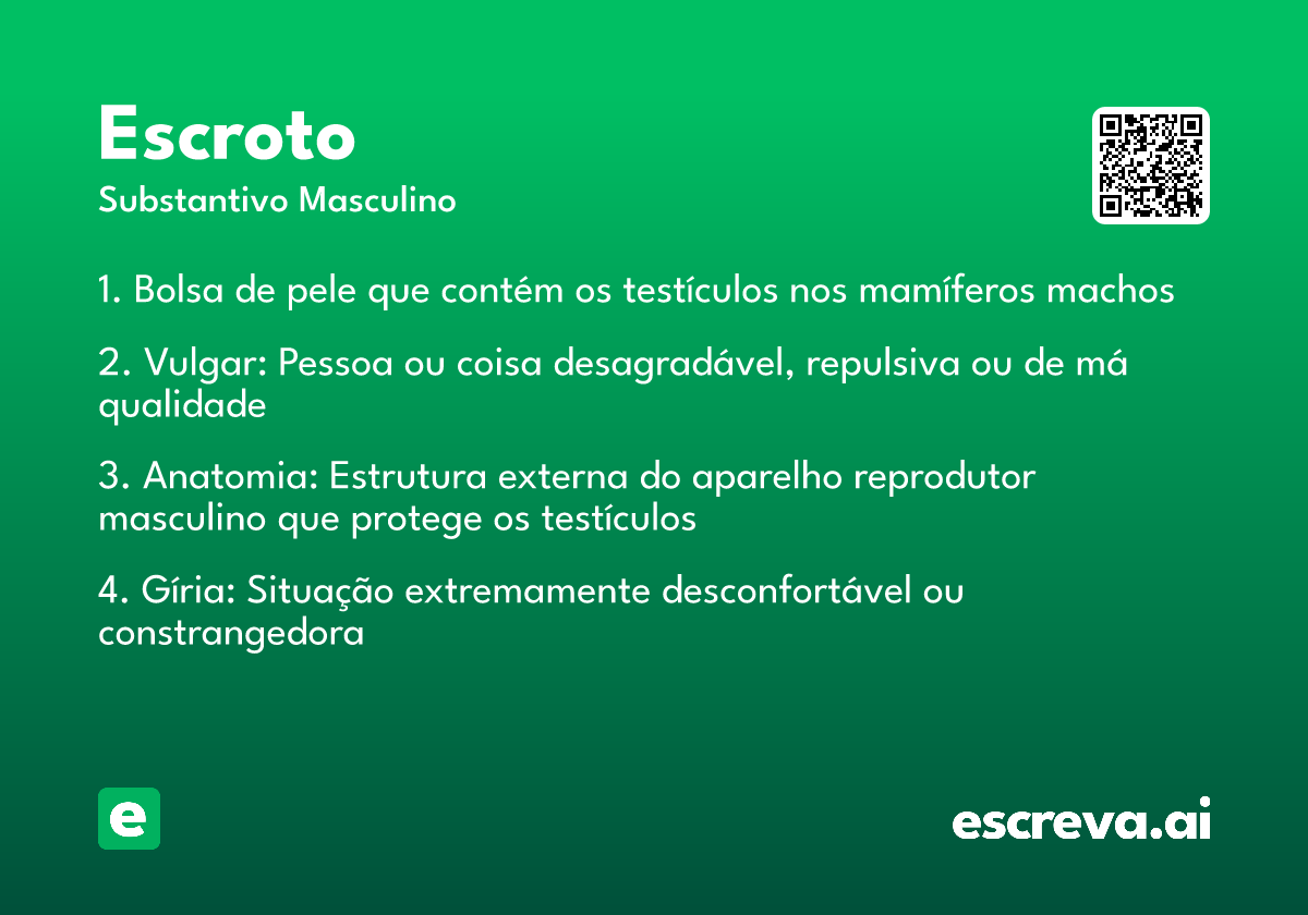 escroto definição