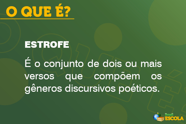 o que é estrofe e verso