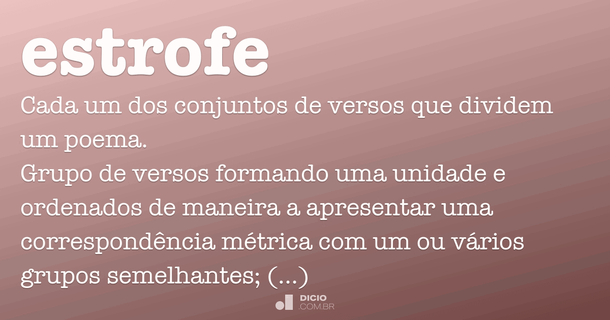 tipos de estrofes na poesia