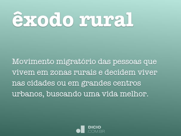 o que é êxodo rural e suas causas