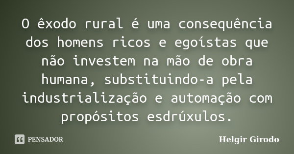 êxodo rural no brasil resumo