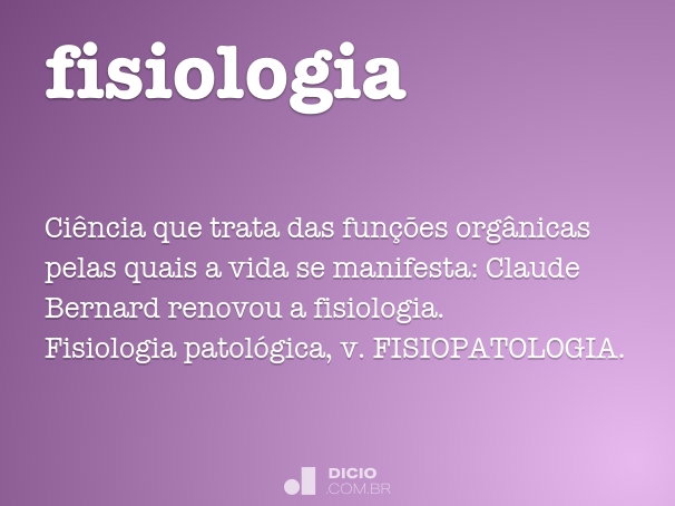 o que é fisiologia