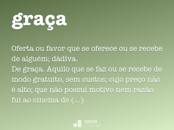 o que significa a palavra graça