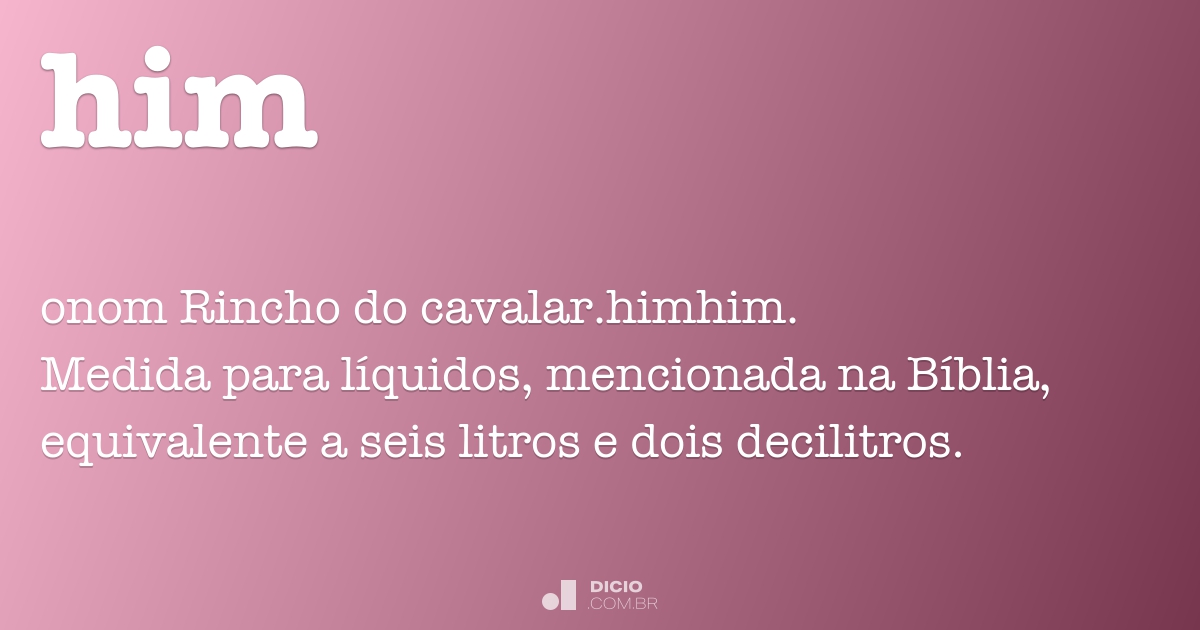 tradução de him para português