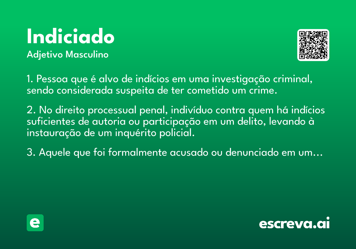 diferença entre investigado e indiciado