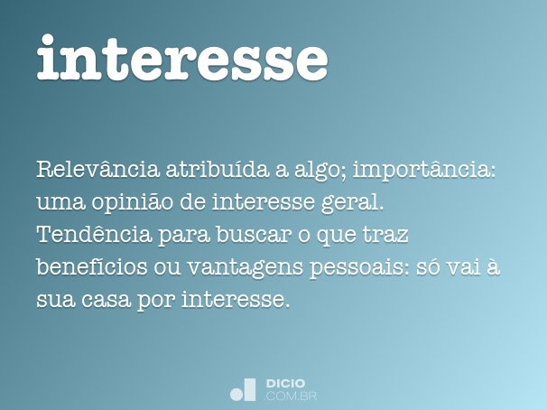 o que é interesse