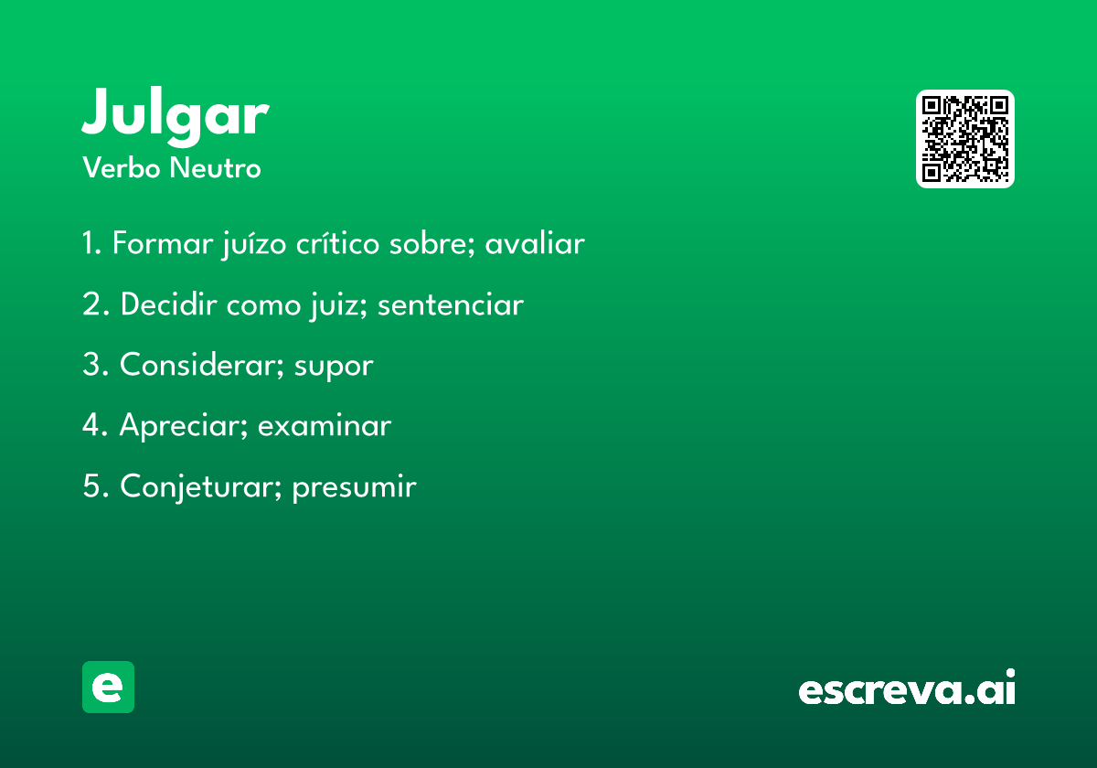 julgar o próximo significado