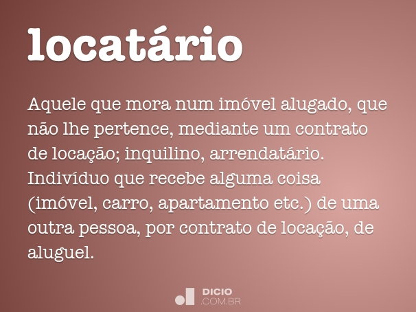 o que significa locatário
