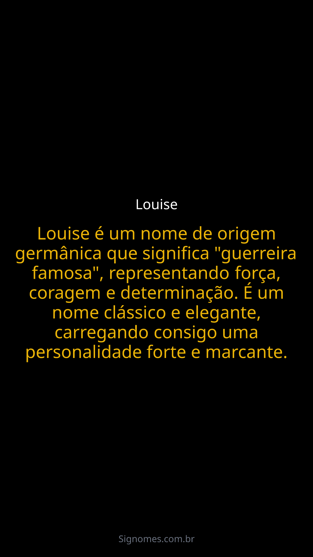 nome louise personalidade