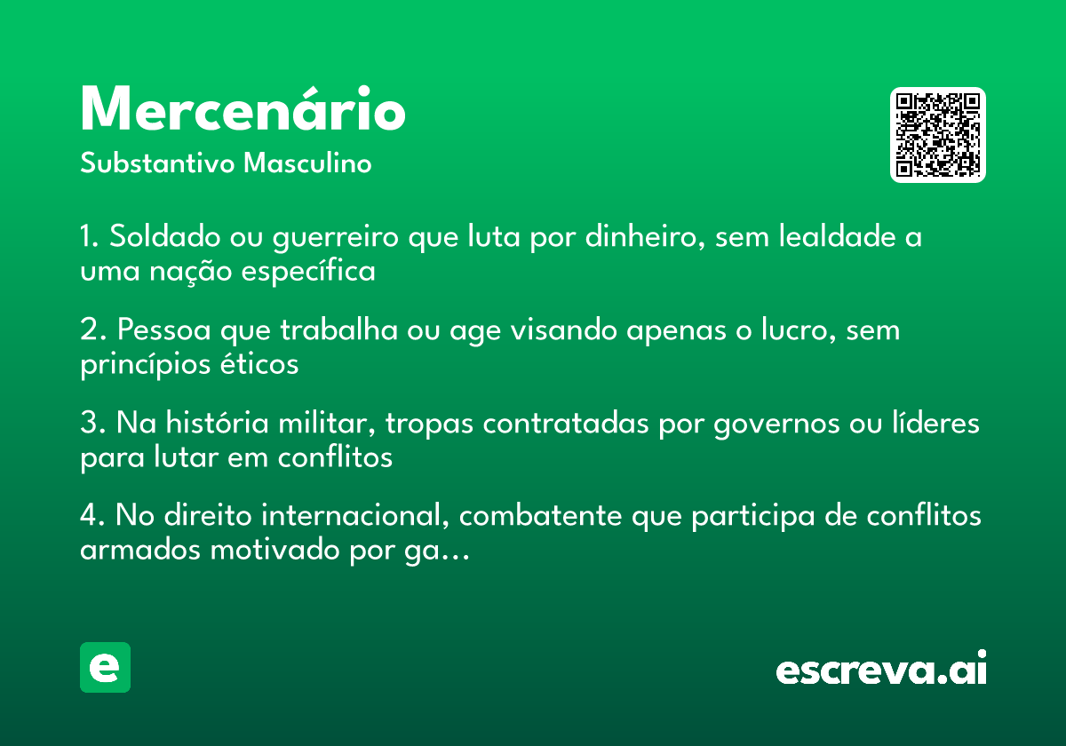 mercenário significado bíblico