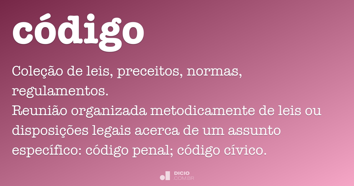 significado de código em direito
