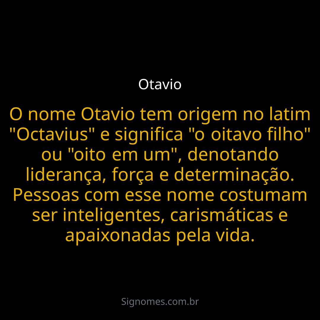 otávio significado espiritual
