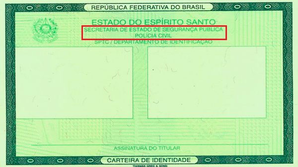 o que significa órgão expedidor no rg