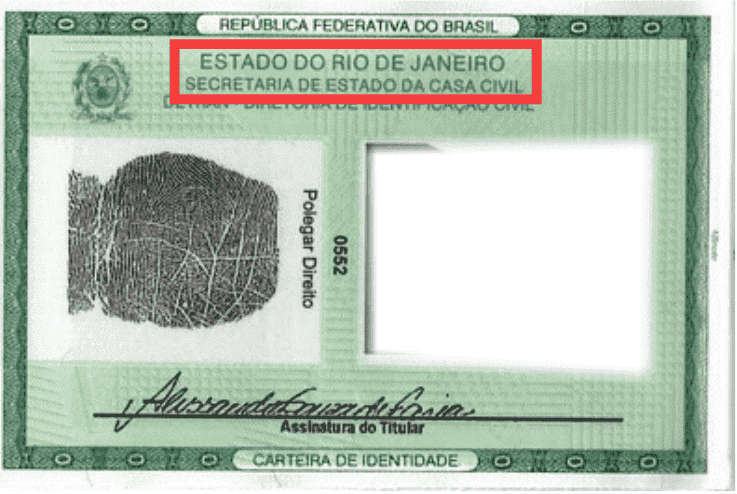 onde encontrar órgão emissor no rg antigo