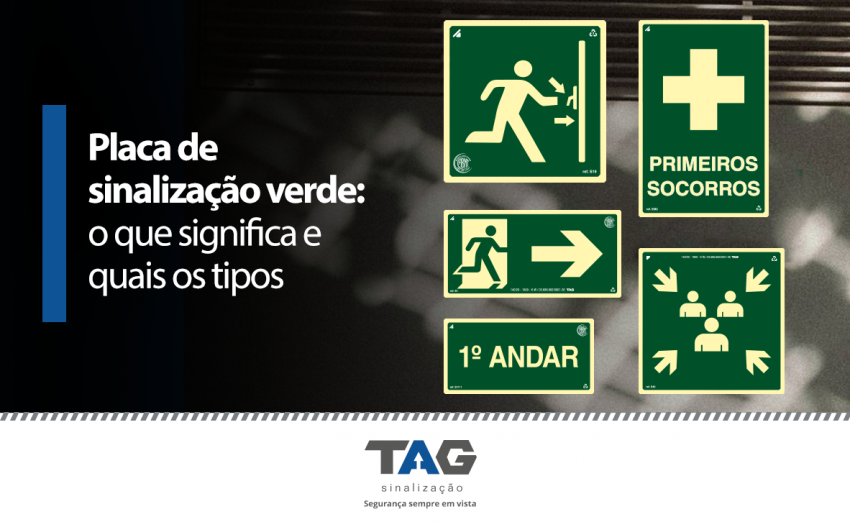 placa verde de transito