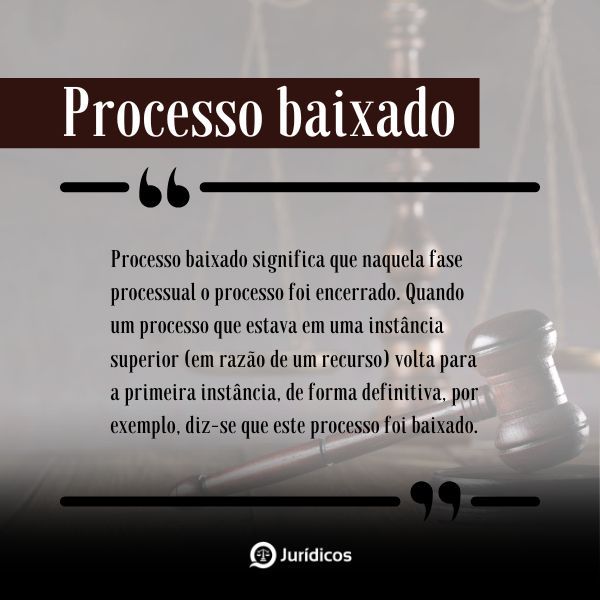 diferença entre arquivado e baixado