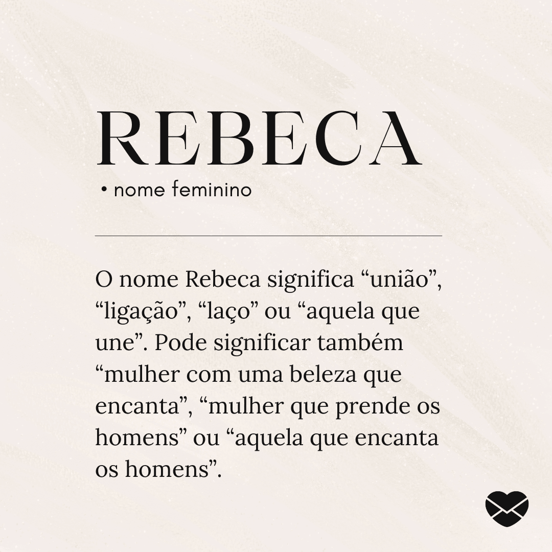 rebeca significado bíblico