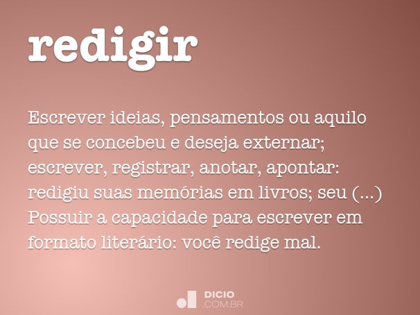 o que significa redigir um texto