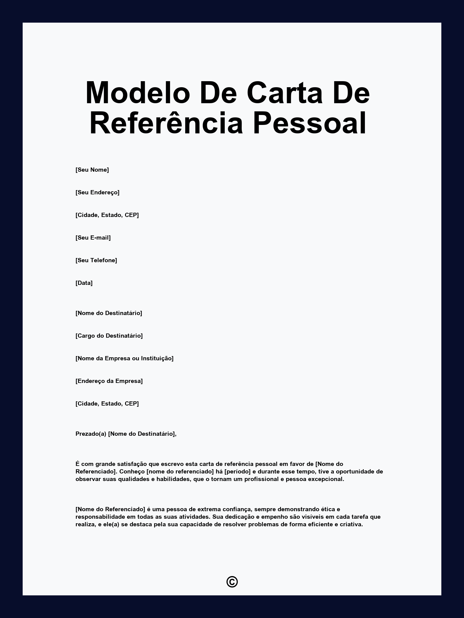 quem pode ser referência pessoal