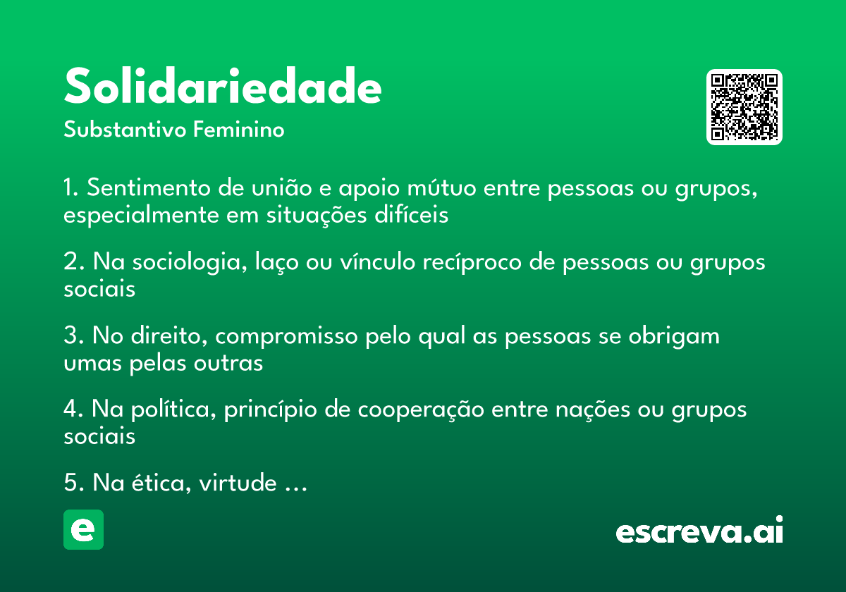 solidariedade significado jurídico