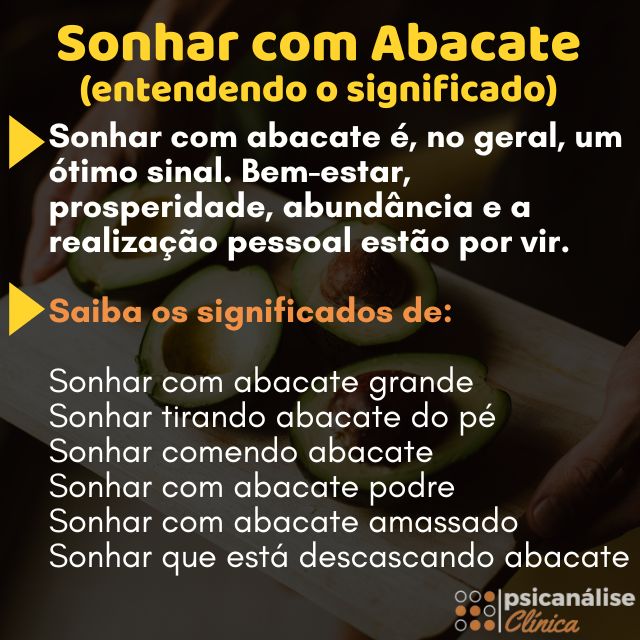 o que significa sonhar com abacate podre