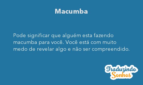 o que significa sonhar com trabalho de macumba na porta