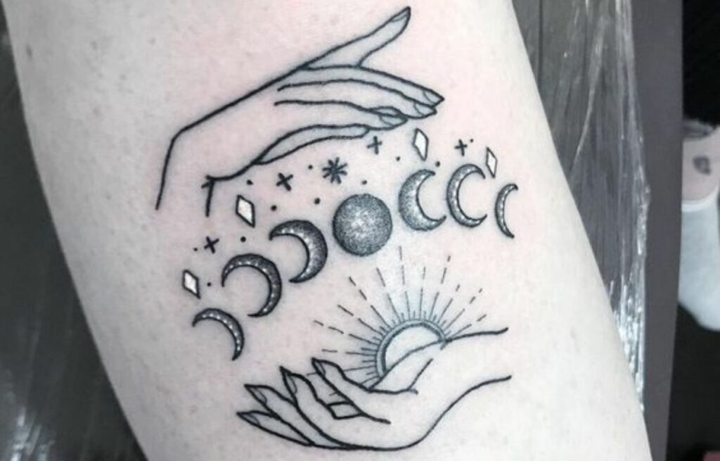 tatuagem de passado e futuro