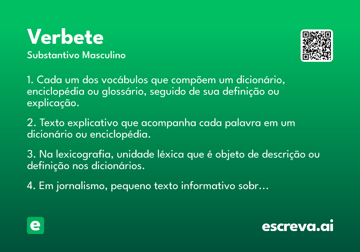 verbete de enciclopédia características