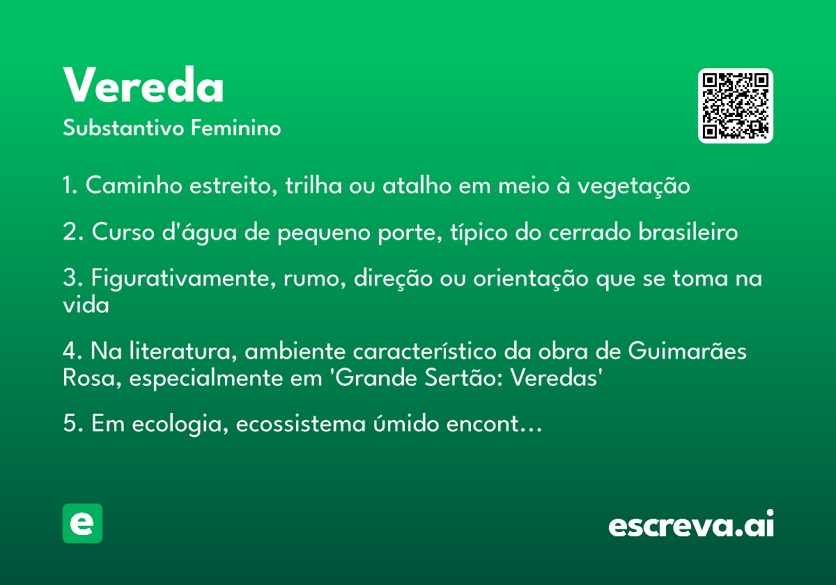 qual o significado bíblico de vereda