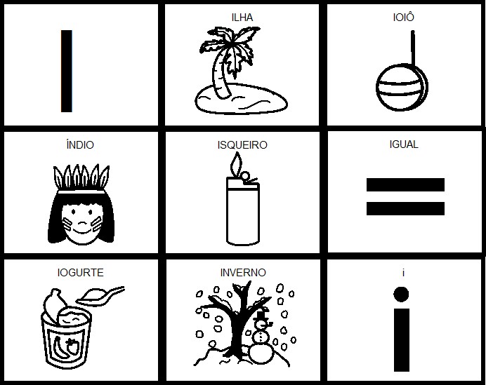 lista objetos com a letra i para jogo