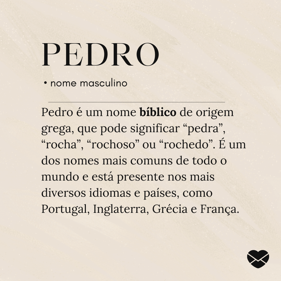 significado do nome pedro e sua origem