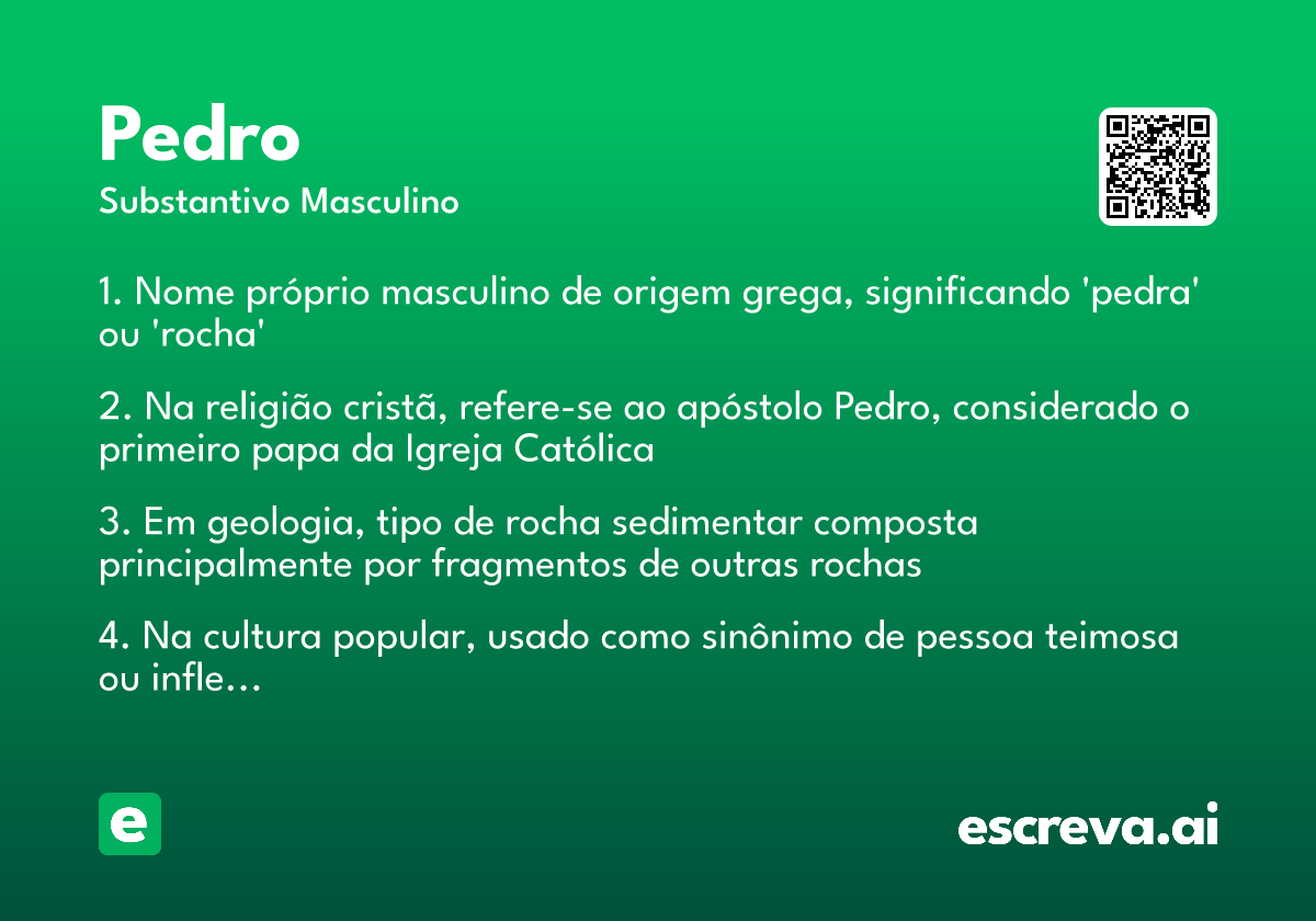 qual o significado do nome pedro