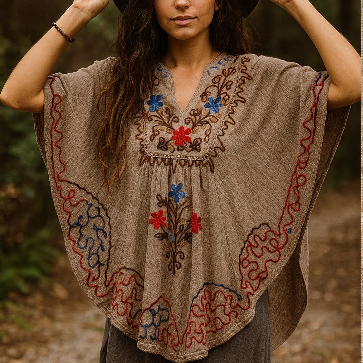 poncho de tecido