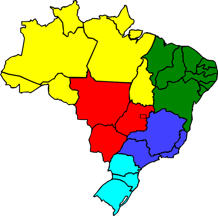 porque o brasil foi dividido em 5 regiões