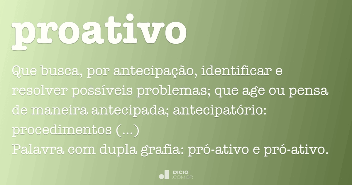 o que significa ser proativo