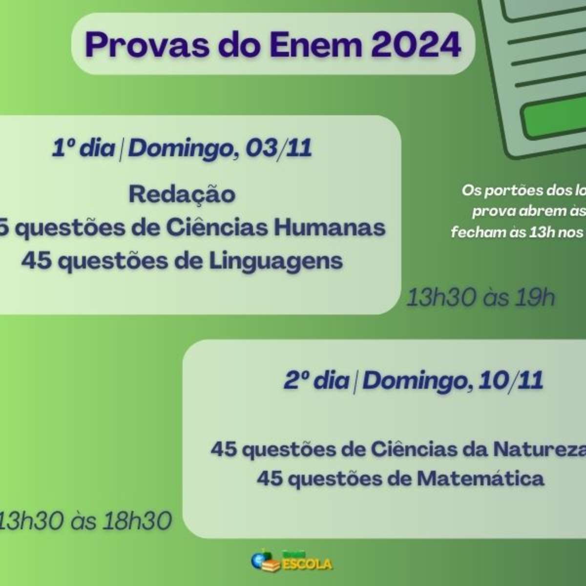 calendário enem 2026