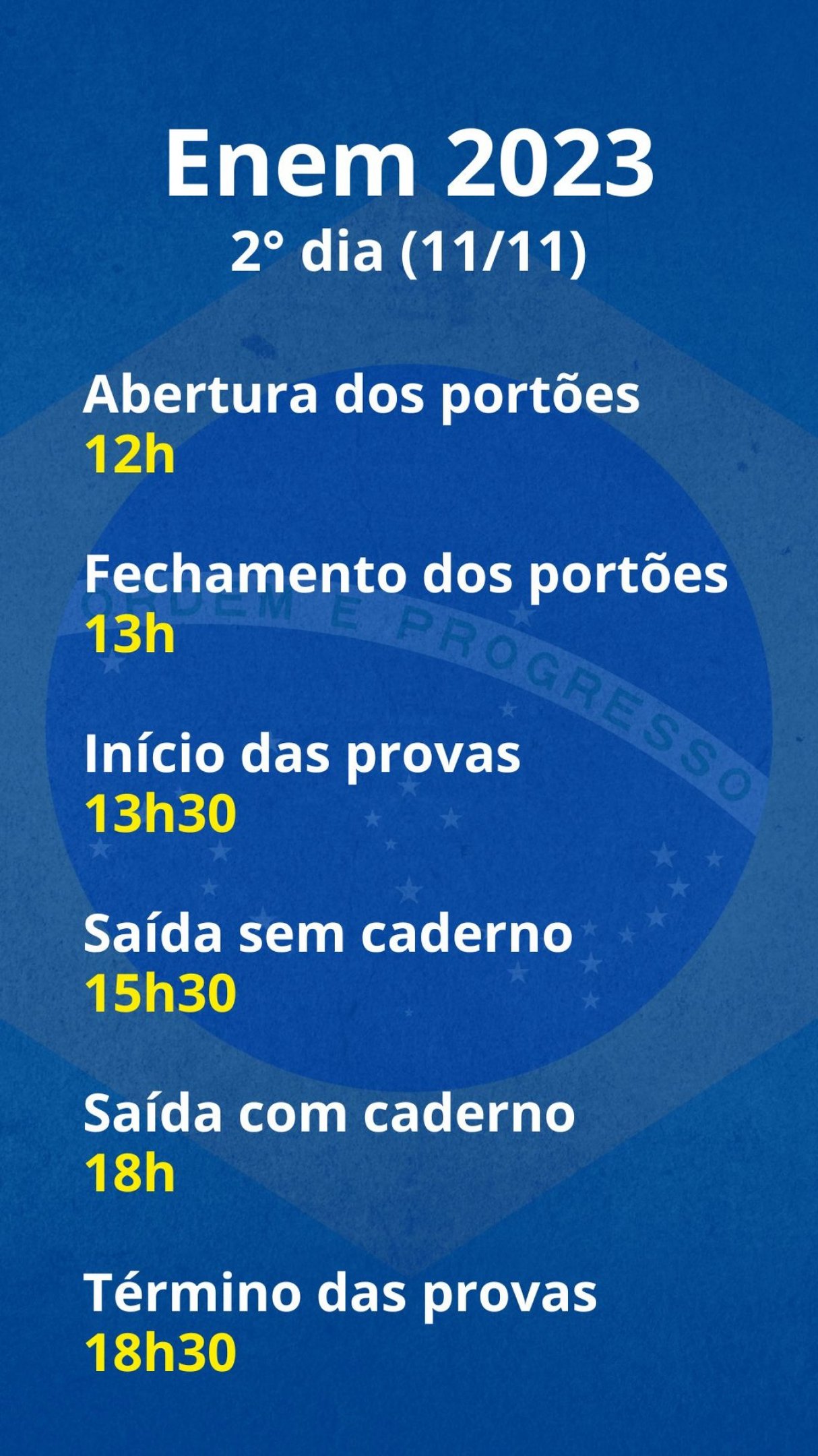 erro ao sair antes do horário enem
