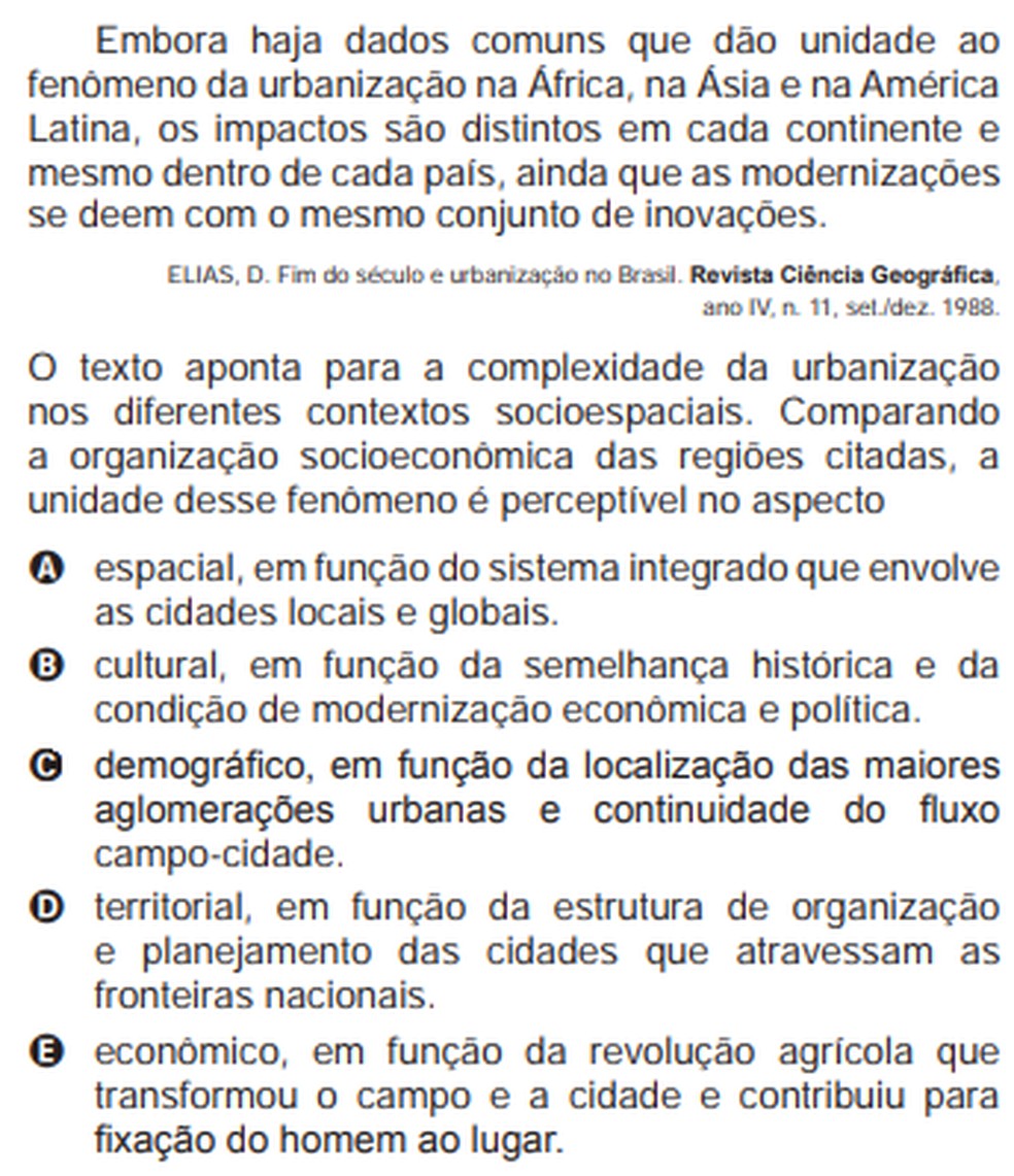 questões enem geografia 2026