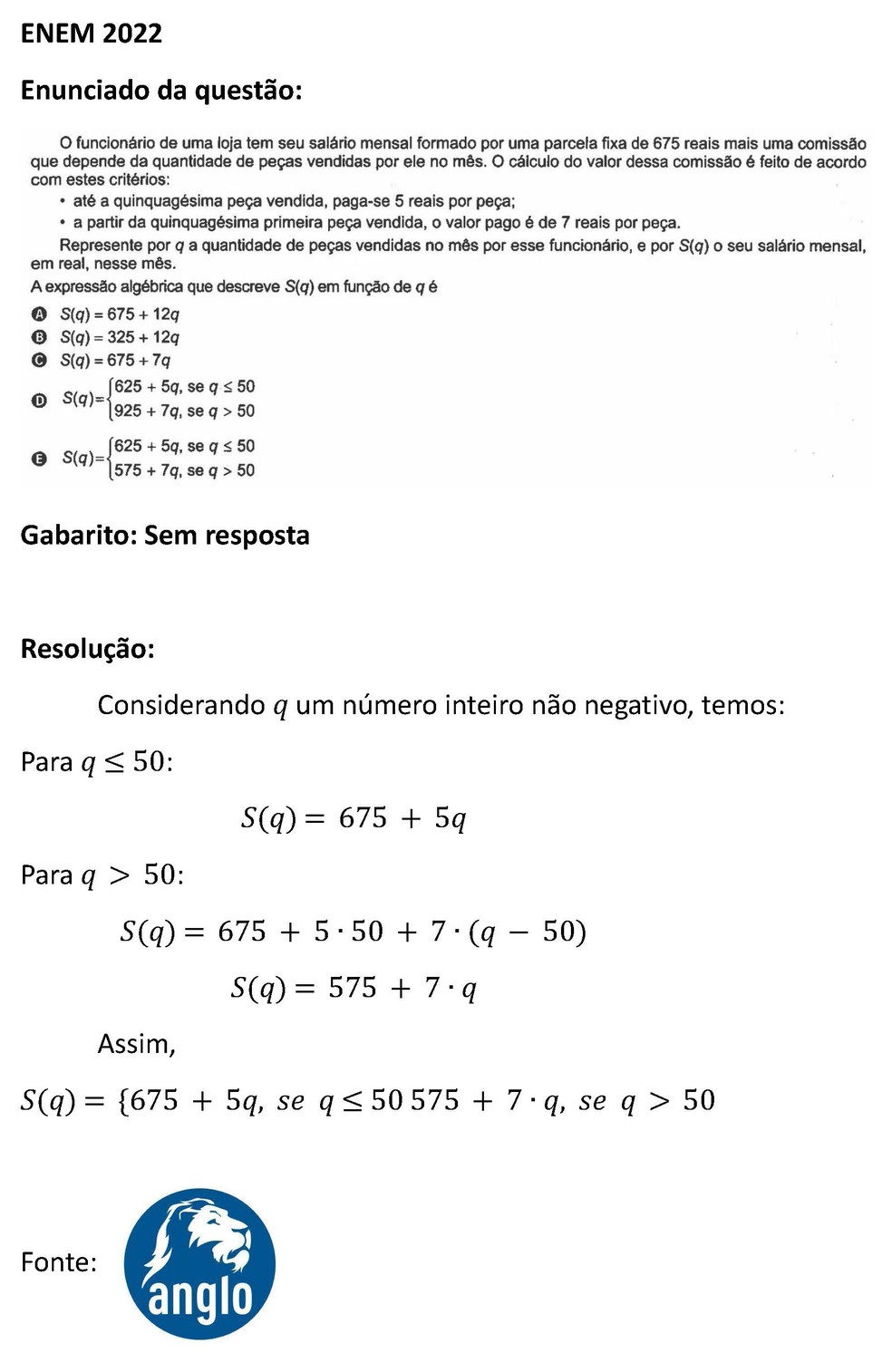 temas matematica enem