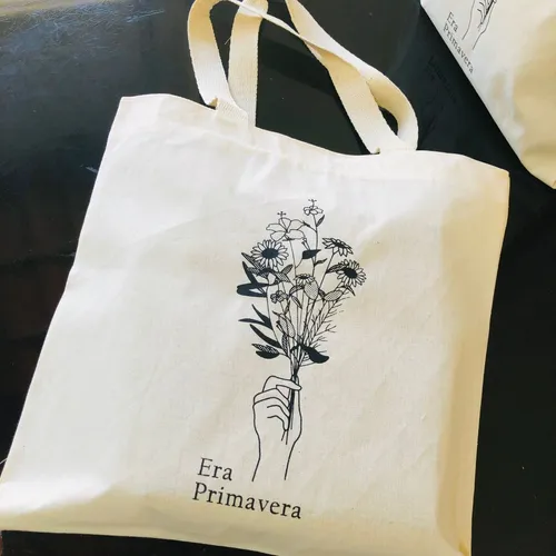 sacola de algodão cru