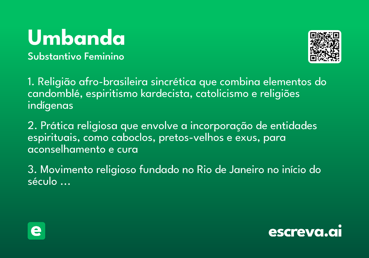 significado umbanda quimbundo