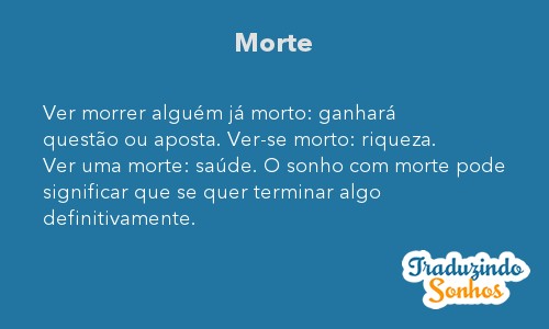 sonhar com a própria morte