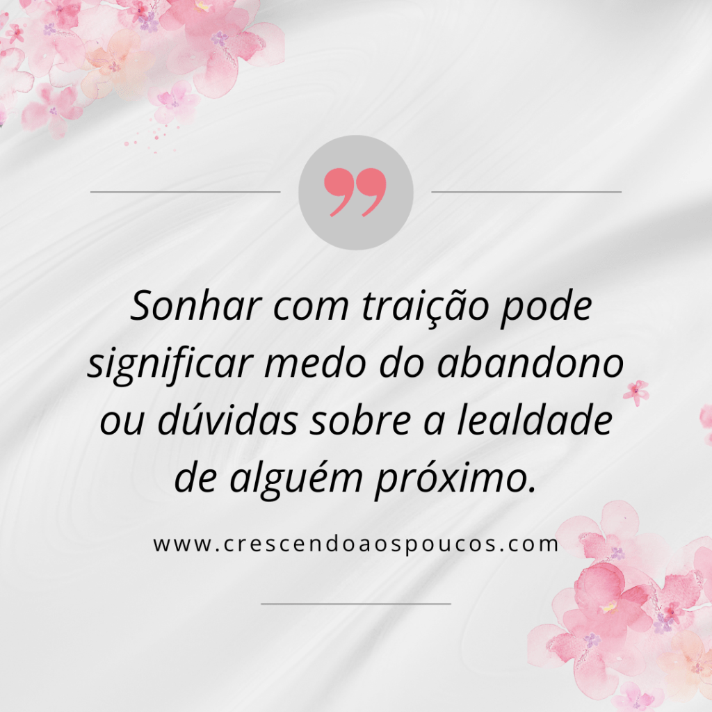 sonhar com traição no relacionamento