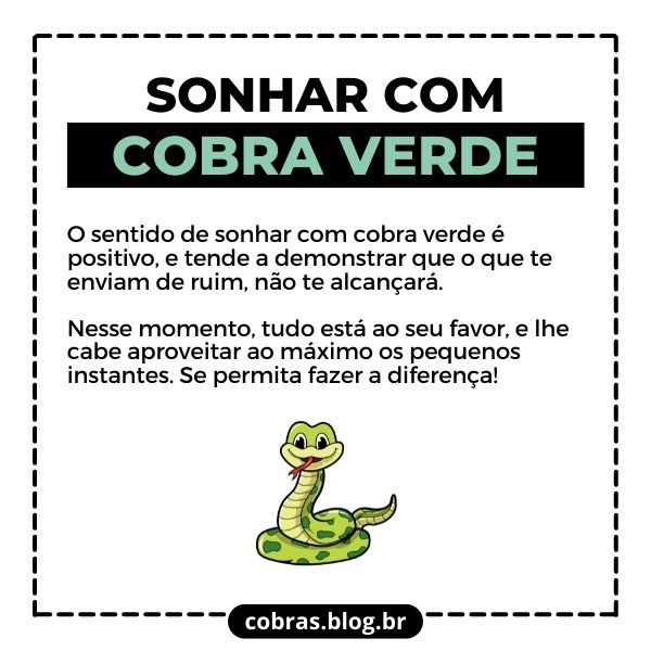 sonhar com cobra verde atacando