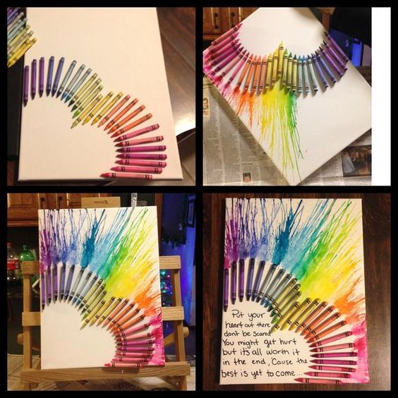 ideias de pintura mágica com giz de cera