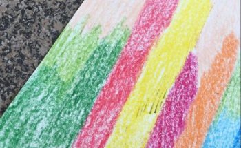 tinta com giz de cera