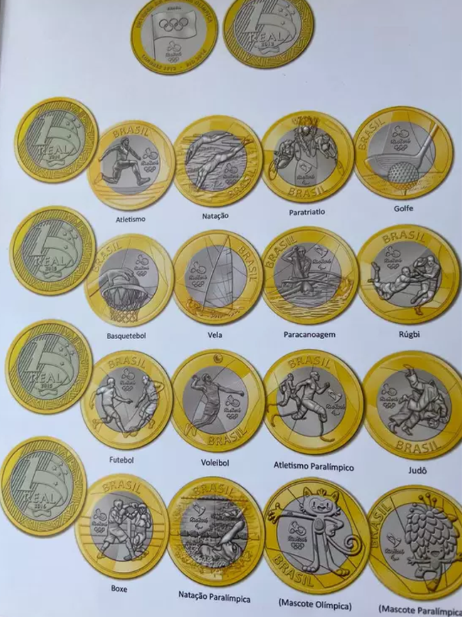 todas moedas das olimpíadas