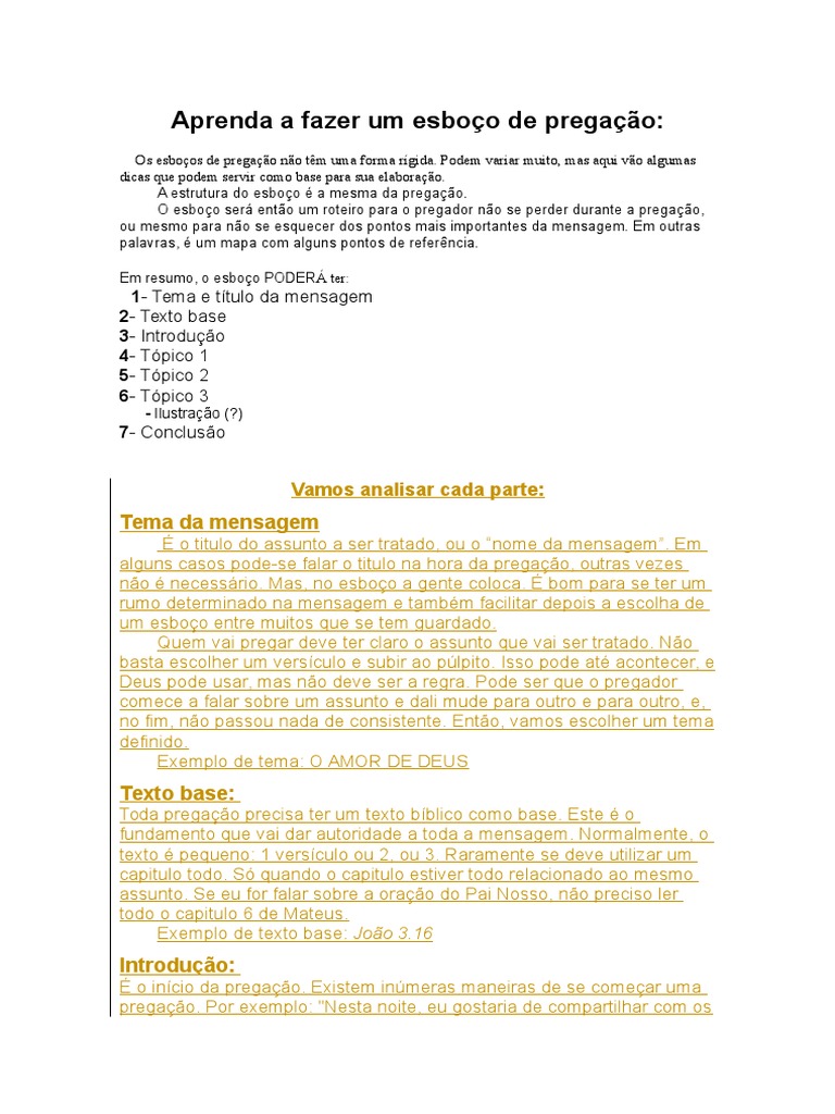 esboço de pregação inspiracional para jovens